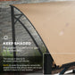 Outsunny 7' x 5' BBQ Grill Gazebo Tent, Garden Grill Canopy with Steel Frame and Hooks, Outdoor Sun Shade, Beige