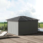 Outsunny 10' x 10' Universal Gazebo Sidewall Set with 4 Panels, Hooks/C-Rings Included for Pergolas & Cabanas, Beige