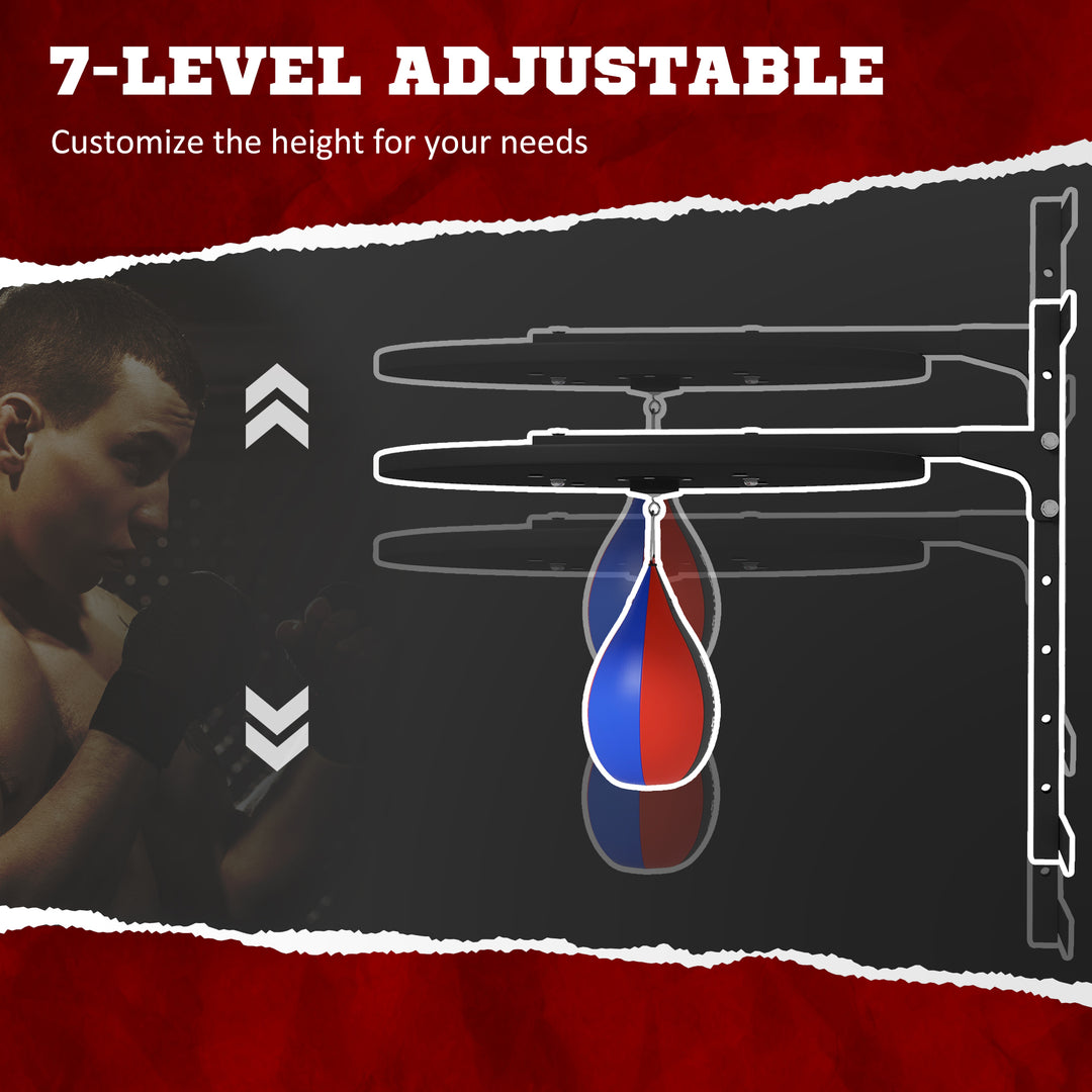 Soozier Adjustable Height Free Standing Boxing Bag Set with 6 Suction Cups and Boxing Gloves, for Exercise Training