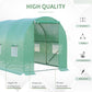 Outsunny 13' x 6' x 6' Outdoor Walk-in Tunnel Greenhouse Portable Plant Gardening Warm House with PE Cover Green