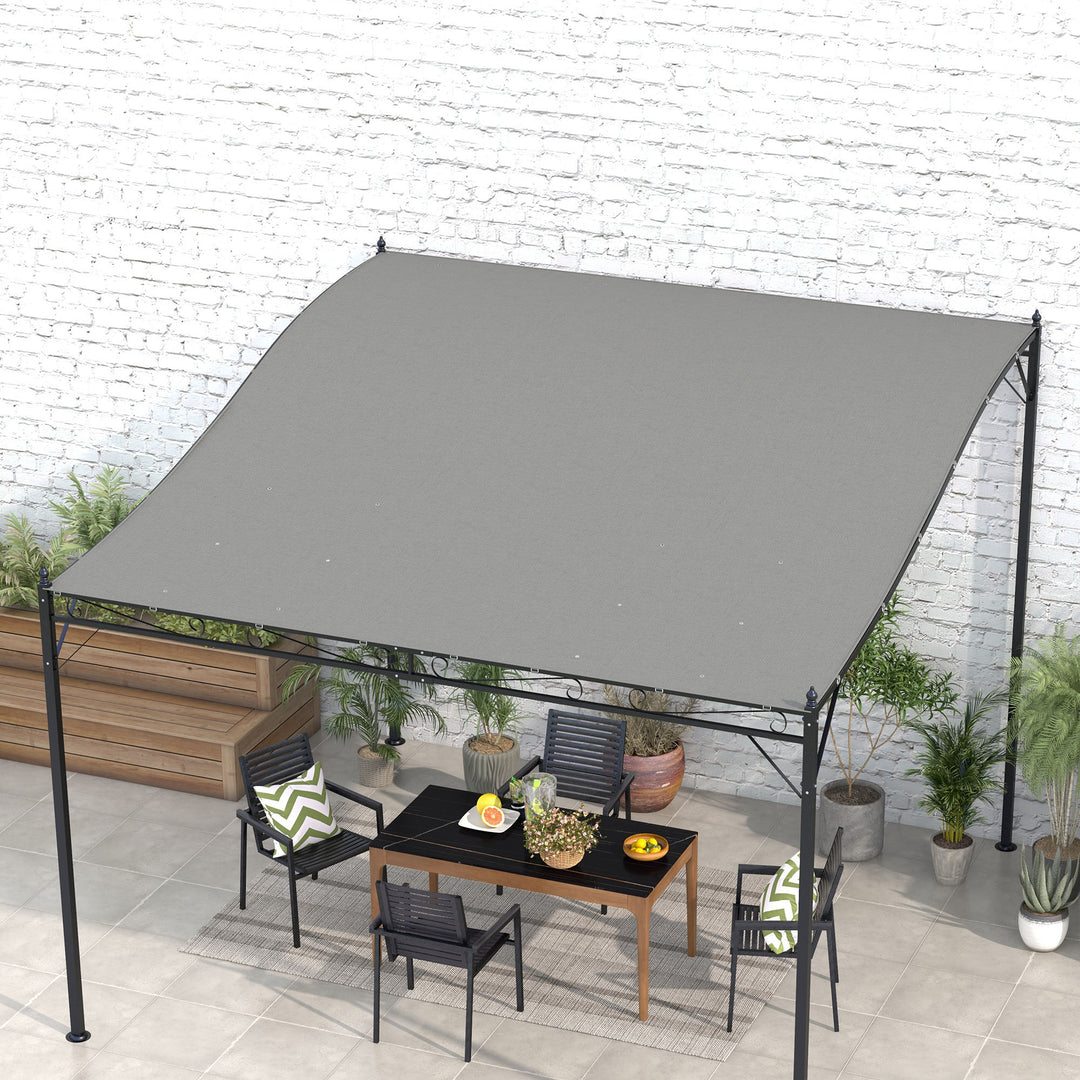 Pergola Canopy Replacement, Pergola Shade Cover for 10' x 10' Pergola (Outsunny 84C-038 Series), Dark Grey