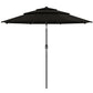 Outsunny 9FT 3 Tiers Patio Umbrella Outdoor Market Umbrella with Crank, Push Button Tilt for Deck, Backyard and Lawn, Sky Blue