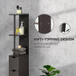 HOMCOM Tall Bathroom Storage Cabinet, Narrow Bathroom Cabinet with Drawers and Open Shelves for Small Spaces, White and Grey