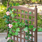 Outsunny Raised Garden Bed with Trellis, Wood Planter Box for Garden, Free Standing Flower Bed, 25.2" x 11" x 47.2" Brown