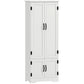 HOMCOM 48" 4-Door Storage Cabinet Multi-Storey Large Space Pantry with Adjustable Shelves Black