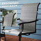 Outsunny Outdoor Swivel Dining Chairs Set of 2, High Back Swivel Chairs with All Weather Mesh for Deck, Backyard, Poolside, Grey