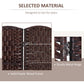 HOMCOM 6ft Folding Room Divider, 3 Panel Wall Partition with Wooden Frame for Bedroom, Home Office, Black