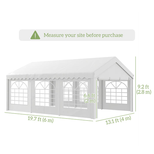 Wedding Tent with Sidewalls - Heavy Duty Party Tent, White