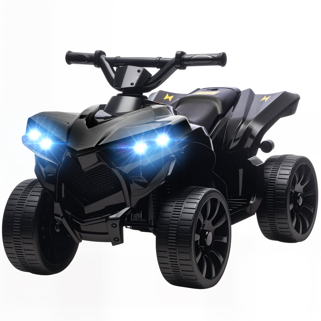 Qaba 6V Kids ATV, 4 Wheeler Electric Ride on Car with Music and LED Headlights, for Ages 3-8 Years Boys and Girls, Pink