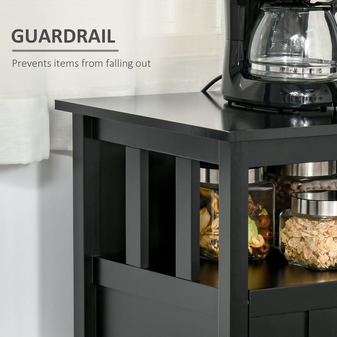 HOMCOM Sideboard Buffet Server Storage Cabinet Console Table with 2 Doors and Adjustable Shelves for Kitchen & Dining Room, White