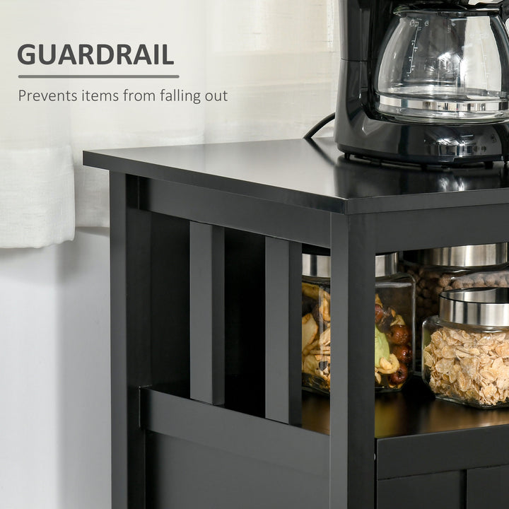 HOMCOM Sideboard Buffet Server Storage Cabinet Console Table with 2 Doors and Adjustable Shelves for Kitchen & Dining Room, White