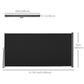 Outsunny 118" x 63" Retractable Side Awning Patio Outdoor Folding Privacy Screen with Resistance to UV Rays & Wind, Grey