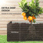 Outsunny 5' x 3' x 2' Raised Garden Bed, Galvanized Planter Box for Growing Flowers, Herbs and Vegetables, Dark Grey