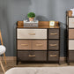 HOMCOM 7-Bin Dresser Storage Tower Cabinet Organizer Unit, Easy Pull Fabric Bins with Metal Frame for Bedroom