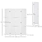 HOMCOM 4-Panel Wall Partition Room Separator with 3 Storage Shelves Foldable Design Wooden Frame 5.6FT White