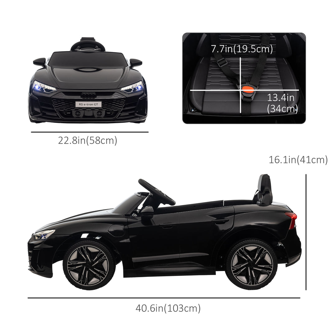 Aosom Ride-On Toy On Car with Remote Control, 12V 3.1 MPH Electric Ride for Kids w/ Suspension System, Horn Honking, White
