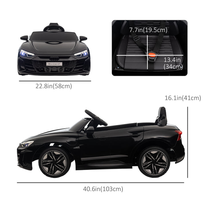 Aosom Ride-On Toy On Car with Remote Control, 12V 3.1 MPH Electric Ride for Kids w/ Suspension System, Horn Honking, White