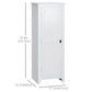 HOMCOM 48" Farmhouse Kitchen Pantry Storage Cabinet with Barn Door, Kitchen Pantry Cabinet with Adjustable Shelves, Natural