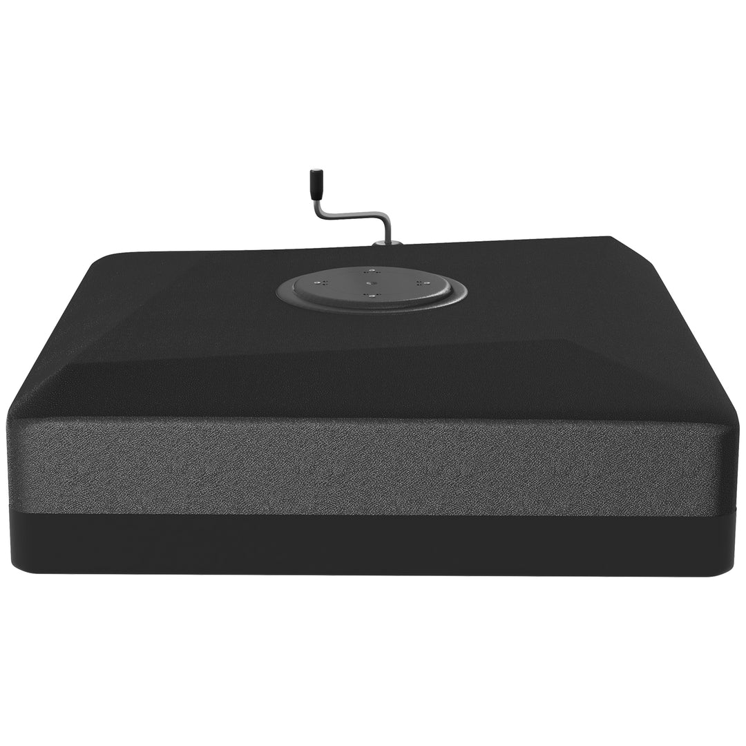 Outsunny Cantilever Umbrella Base with Liftable Wheel, Heavy Duty Fillable Umbrella Stand with Adjustable Foot Pads