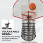 Soozier Basketball Hoop Ball Returner, Height Adjustable Basketball Rebounder with 360Â° Rotatable Return Chute, Black