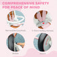 Qaba 7 in 1 Toddler Tricycle with Safety Harness, Adjustable & Removable Parent Handle, Canopy, Storage Bag, Brake, Pink