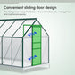 Outsunny 6' x 12' x 6.5' Walk-in Greenhouse, Polycarbonate Greenhouse with Adjustable Roof Vent, Base, Sliding Door, Clear