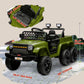 Qaba 12V 4WD/2WD Kids Electric Car w/ Remote Control, Spring Suspension, Back Trailer, Light, Music, Soft Start, Dark Green
