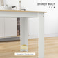 HOMCOM Kitchen Table for 4-6 People, Dining Table with Wood Effect for Dining Room, Oak