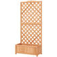 Outsunny Wood Planter with Trellis for Vine Climbing, Raised Garden Bed to Grow Vegetables for Backyard, 28" x 11" x 46", Brown