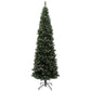 HOMCOM 6ft Artificial Pencil Christmas Tree with 618 Branches, Pinecones, Metal Stand, Realistic Xmas Tree for Home