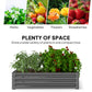 Outsunny 4' x 4' x 1' Raised Garden Bed Galvanized Steel Planter Box for Vegetables, Flowers, Herbs, Green
