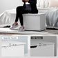 HOMCOM 31.5" Storage Chest with 2 Safety Hinges, Storage Box Organizer with Flip-Top Lid, Entryway Storage Bench, Oak