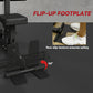 Soozier Lat Pull Down Machine, High / Low Pulley Machine with Adjustable Seat and Flip-Up Footplate, Red