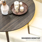 HOMCOM Folding Dining Table, Round Drop Leaf Kitchen Table for Small Spaces with Wood Legs, Distressed Grey
