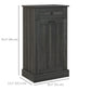 HOMCOM Kitchen Tilt Out Trash Bin Cabinet, Free Standing Recycling Cabinet, Trash Can Holder with Drawer, White