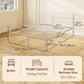 HOMCOM Metal Full Platform Bed Frame with Headboard, Steel Slat Support, Underbed Storage, No Box Spring Needed, Easy Assembly