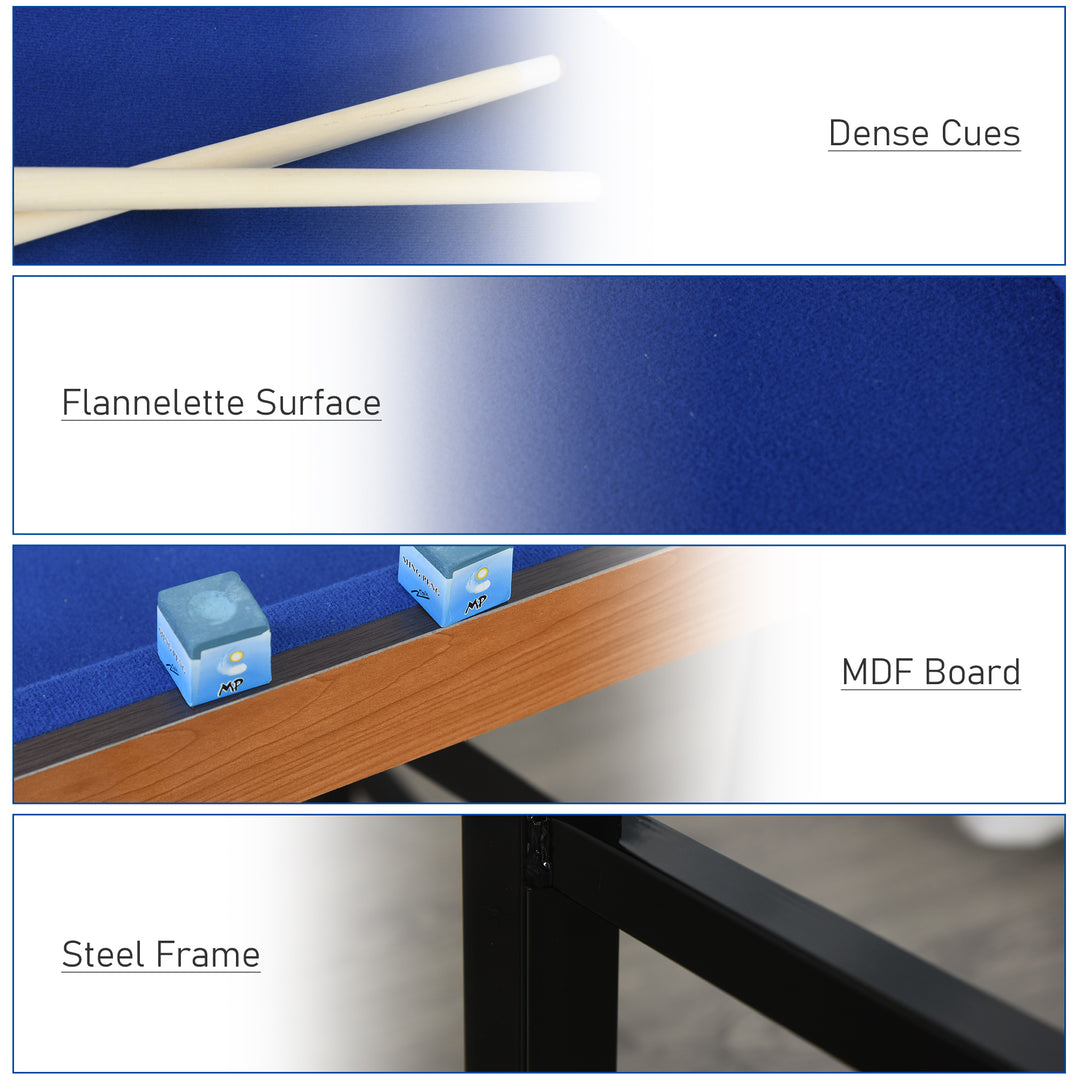 Soozier 54.3"L Mini Pool Table Portable Billiard Table Includes Cues, Ball, Chalk, Rack, Green