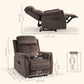 HOMCOM Manual Recliner Chair with Vibration Massage & Side Pockets â€“ Living Room Recliner