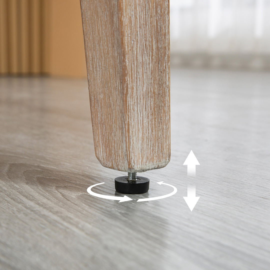 HOMCOM Counter Height Bar Stools Set of 2, Upholstered Bar Chairs with Nailhead Backrest and Footrest, Charcoal Grey