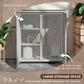 Outsunny 54.75''x29.5''x63'' Garden Storage Shed Asphalt Roof Wooden Timber Double Door Utility Storage House w/ Movable Shelf & Fixed Fittings