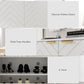HOMCOM Entryway Shoe Cabinet, Shoe Storage Cabinet with Adjustable Shelf for 12 Pairs of Shoes, White