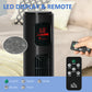 HOMCOM Freestanding Tower Fan Cooling for Home Bedroom with Oscillating, 3 Speed, 12h Timer, LED Sensor Panel, Remote Controller, White
