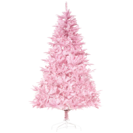 HOMCOM 5FT Artificial Christmas Tree Holiday Xmas Tree Decoration with Automatic Open for Home Party, Pink
