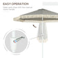 Outsunny 8.7 x 8.7 ft Outdoor Umbrella with Tilt, Vent, Patio Market Table Umbrella Parasol with Fringed Ruffles and Crank, Grey