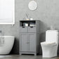 kleankin Freestanding Bathroom Cabinet with Adjustable Shelf and Drawers, Small Cabinet for Bathroom, Living Room, White