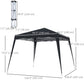 Outsunny 8' x 8' Pop Up Canopy, Outdoor Foldable Tent, Portable Canopy Tent with Carrying Bag for Camping, Party, Picnic, White