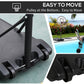HOMCOM 51"-64" Height Adjustable Basketball System Poolside Hoop Stand Portable with Wheels