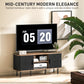 HOMCOM TV Stand Cabinet for TVs up to 55 Inches, TV Unit with Storage Shelves and Cabinets for Living Room, Oak Tone