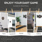 Soozier 9.8 x 2 ft Professional Rubber Dart Mat with 4 Throwing Distances for Pub Club Home, Black