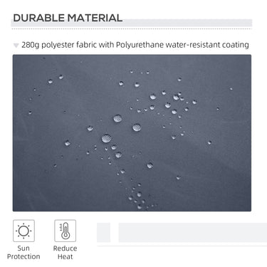 Outsunny 12' x 8' Retractable Patio Awning Sunshade Shelter with Manual Crank Handle UV & Water-Resistant for Deck Balcony Grey